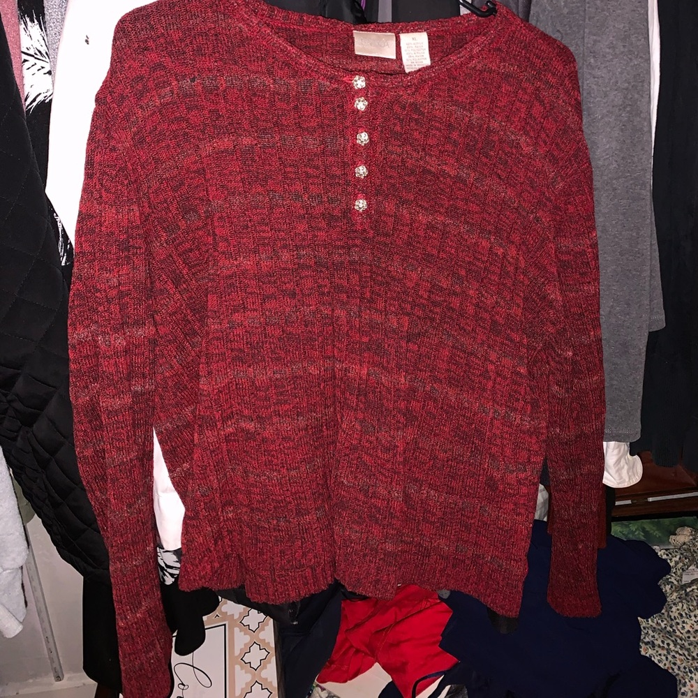Erika red cropped sweater